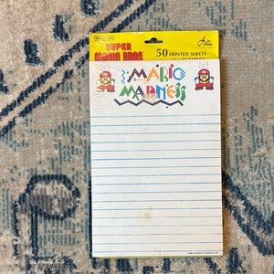 Super Mario Bros. Nintendo Mario Madness Lined Notepad - White, Yellow, Blue